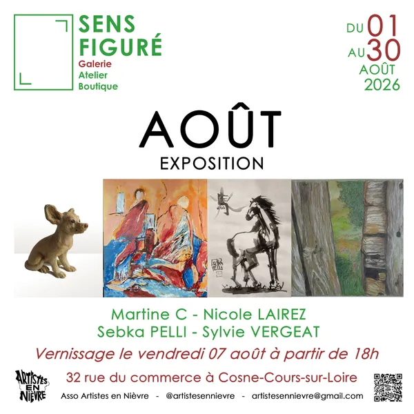 Exposition "Août", dans la galerie de la Loire