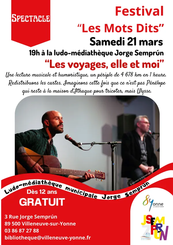  Festival Les mots dits "Les Voyages, elle et moi"
