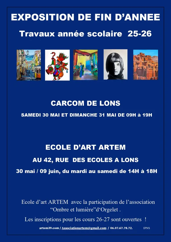 Exposition de fin d'année de l'école Artem