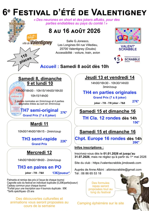 6e Festival de Scrabble et Championnat d'Europe