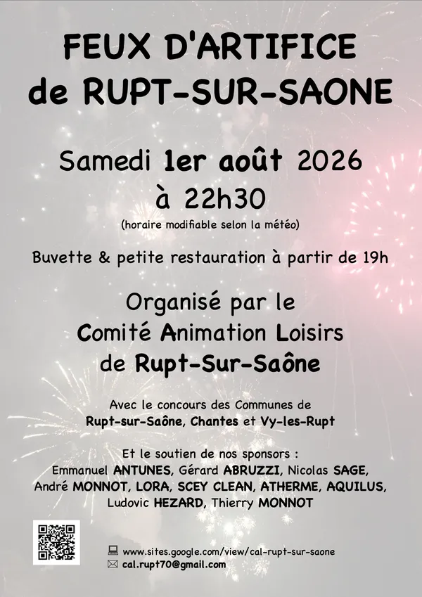 Feux d'artifice de Rupt-Sur-Saône