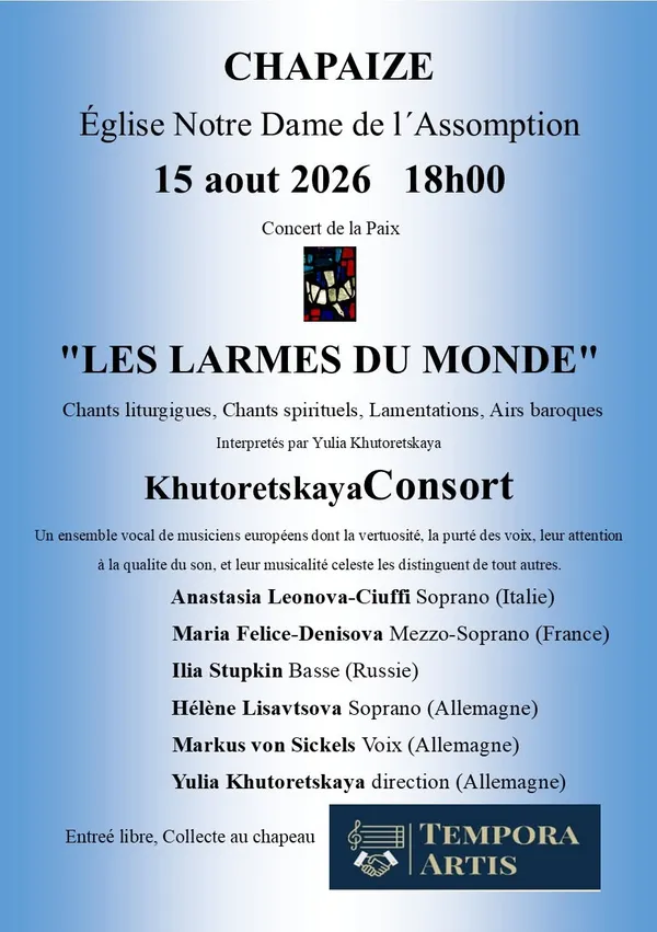 Concert de la paix "Les Larmes du Monde"