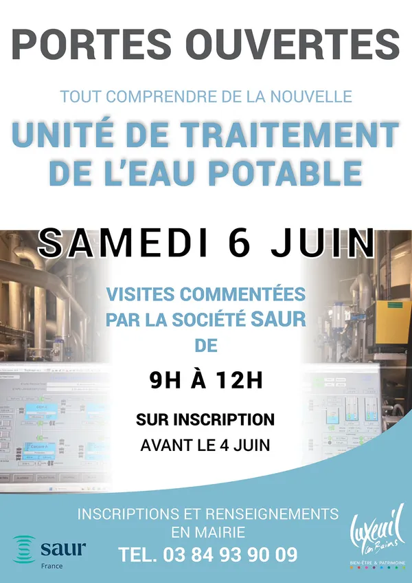 Portes ouvertes : Unité de traitement de l'eau potable