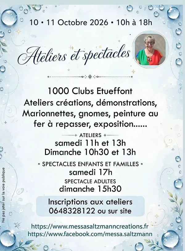 spectacles, ateliers et démonstrations