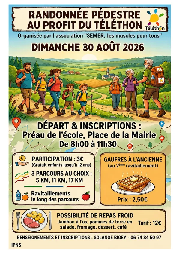 Randonnée Pédestre au profit du Téléthon