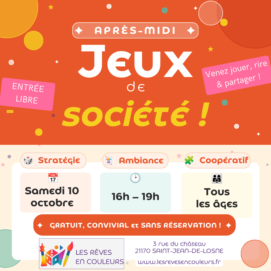 Après-midi Jeux de société - Gratuit et sans réservation !