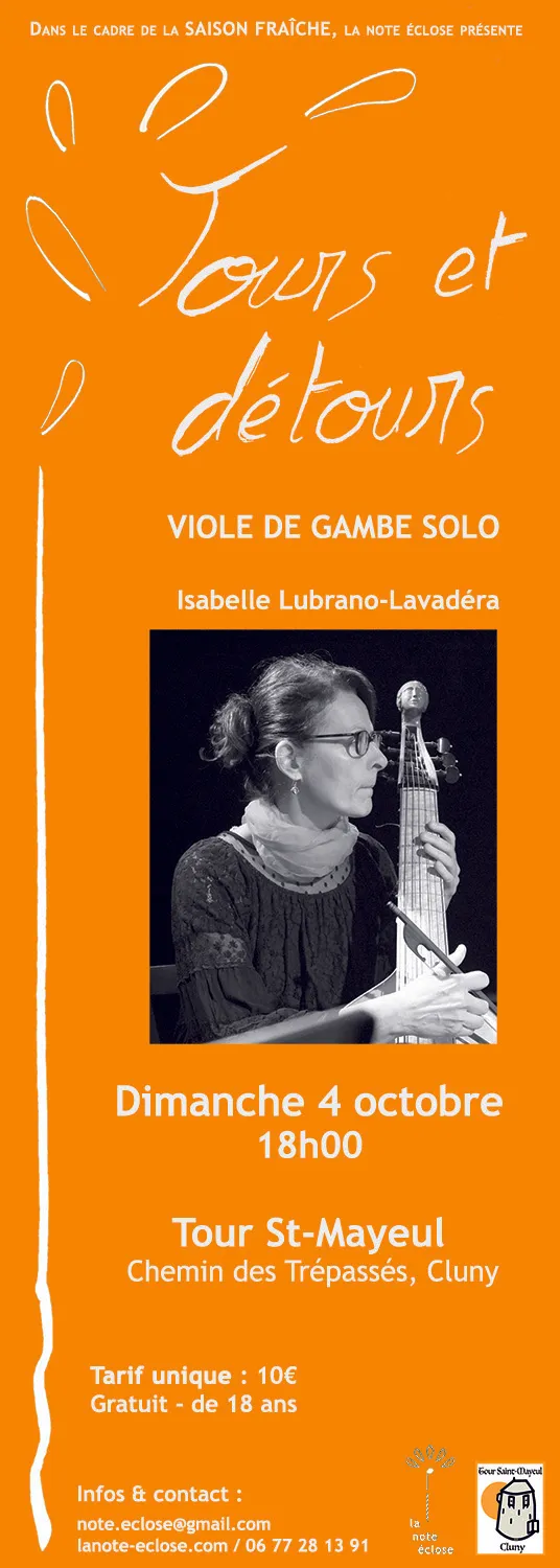 Tours & détours - Solo de Viole de gambe par Isabelle Lubrano-Lavadéra