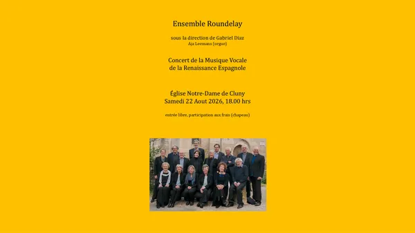 Concert de la musique vocale de la Renaissance