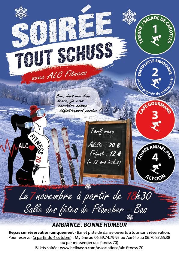 Soirée tout schuss avec ALC Fitness70 à Champagney
