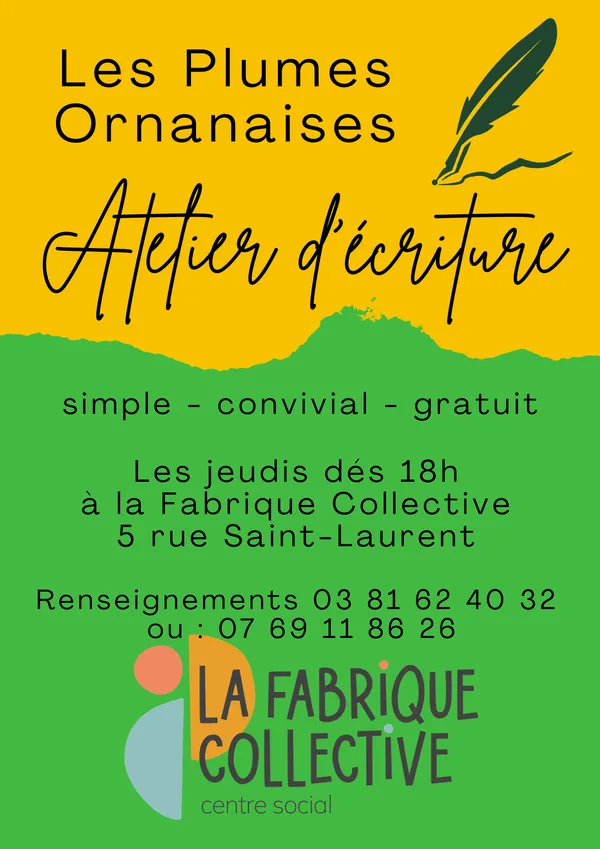 Atelier d'écriture "Les plumes ornanaises"