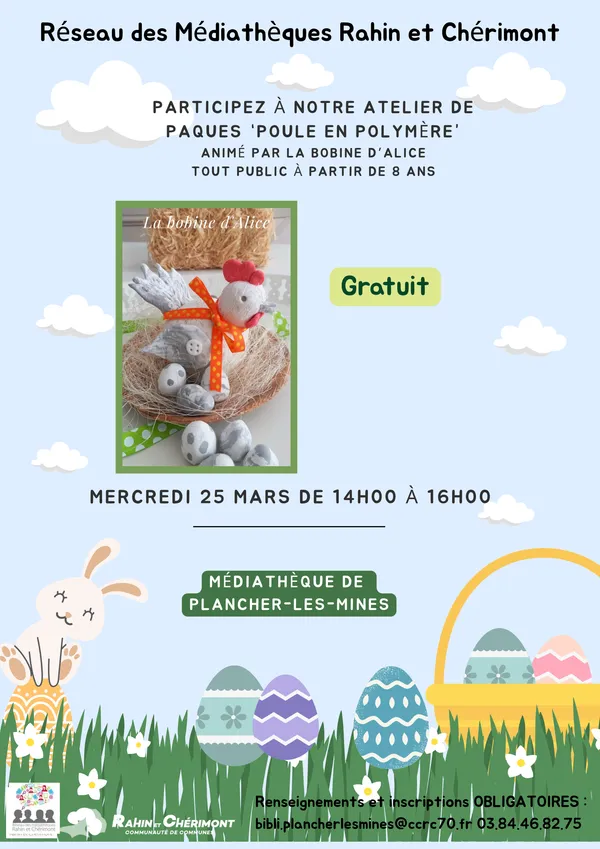 Atelier de Pâques " Poule en polymère"