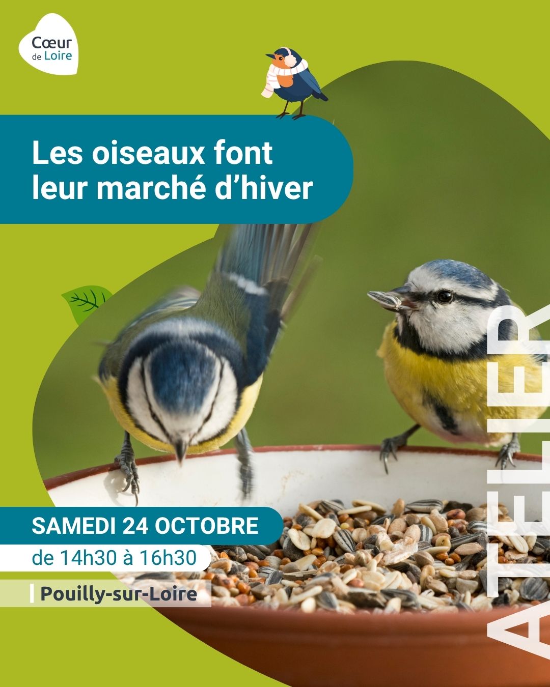 Atelier "Les oiseaux font leur marché d'hiver"