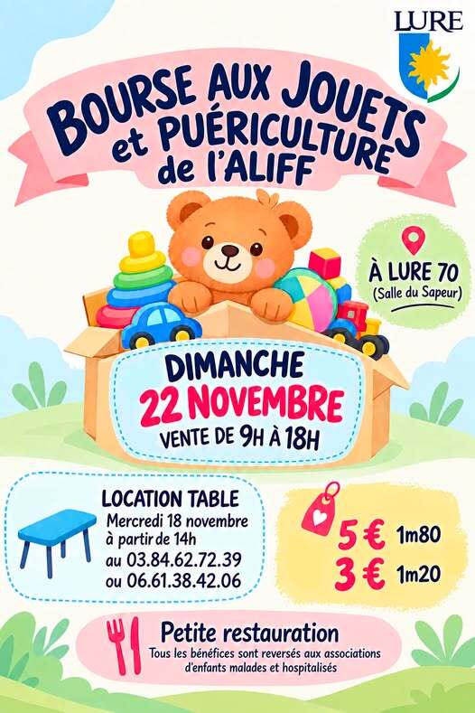 Bourse aux jouets et puériculture de l’ALIF