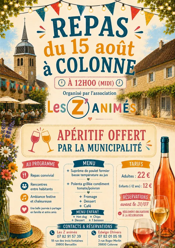 Repas du 15 aout