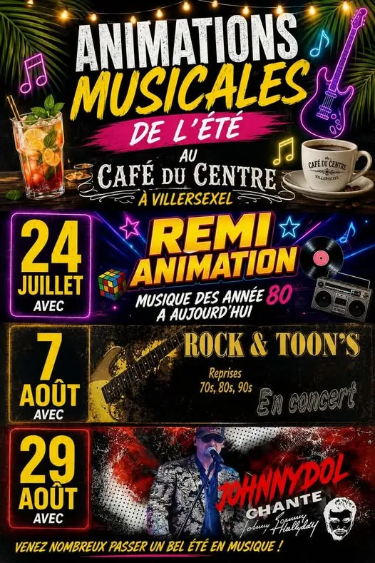 Animations musicales de l'été au Café du Centre