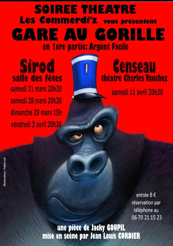 Soirée théâtre « Gare au gorille »