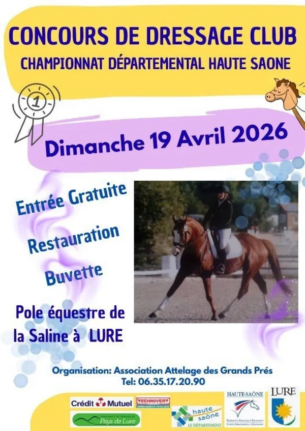 Concours de dressage club – Championnat départemental de Haute-Saône