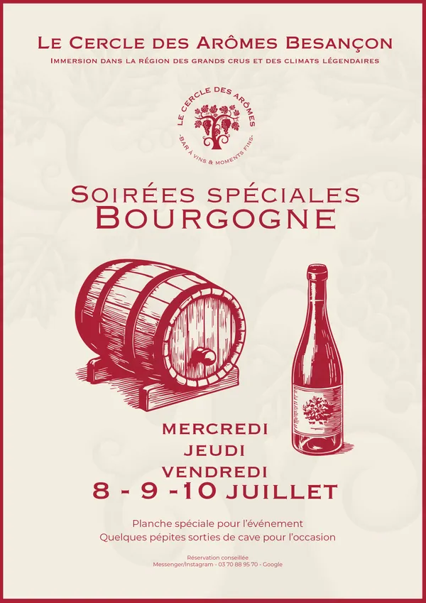 Soirée dégustation – À la découverte des vins de Bourgogne