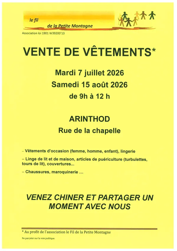 Vente de vêtements