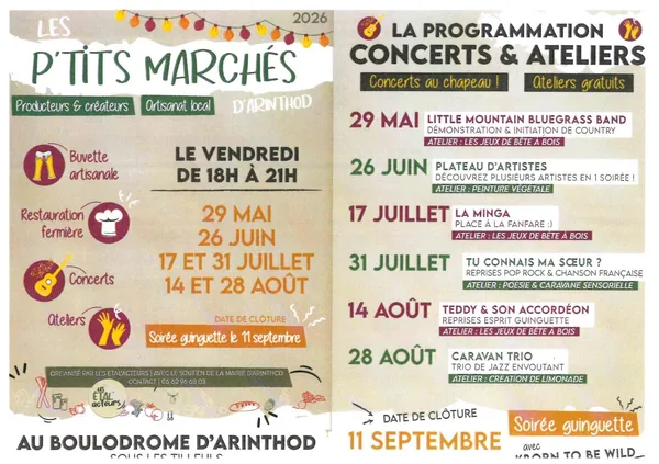 Les p'tits marchés : producteurs locaux et ambiance musicale