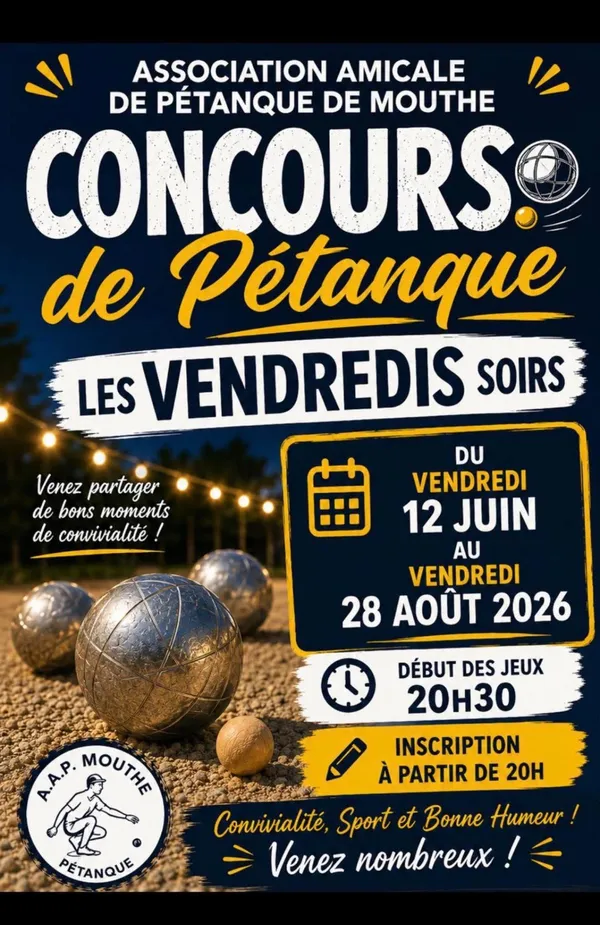 Concours de pétanque doublettes formées
