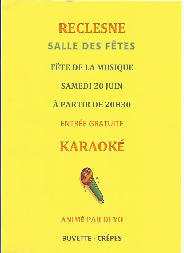 Karaoké à l'occasion de la Fête de La Musique