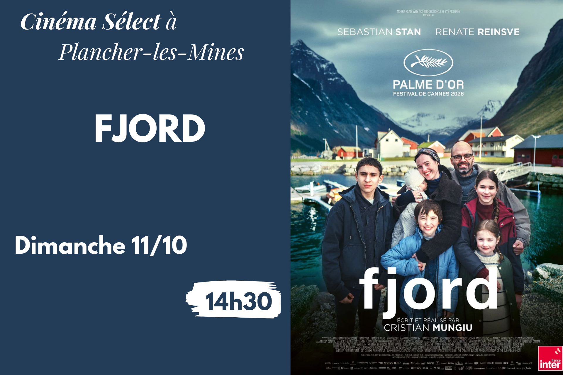 Film "FJORD" au Cinéma SELECT à PLANCHER-les-MINES
