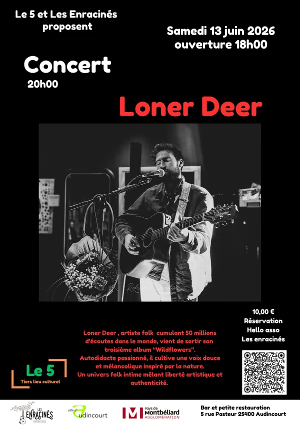 Concert pop folk Loner Deer