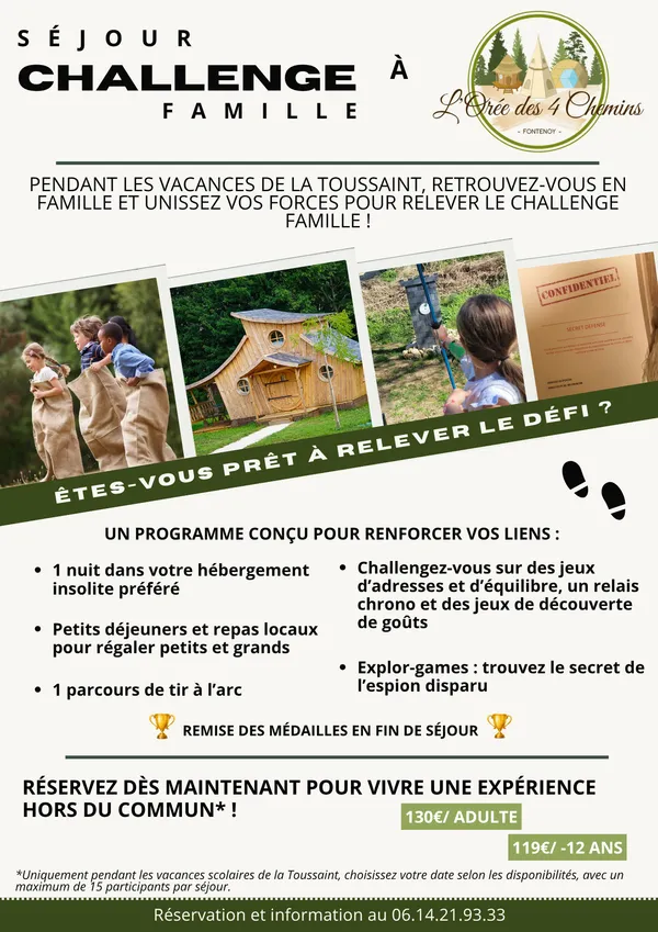 Séjour "Challenge Cohésion Famille"