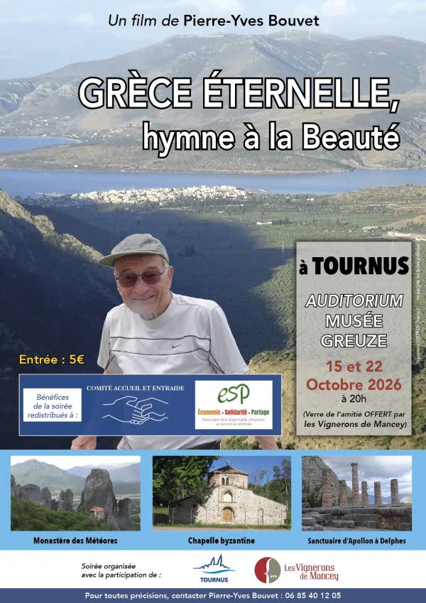 Projection du film de Pierre-Yves Bouvet : Grèce Eternelle