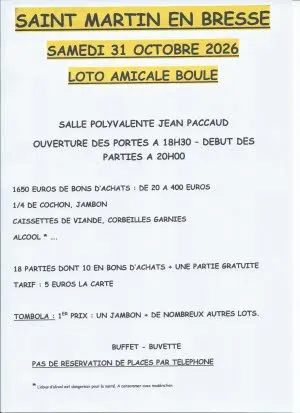 Loto de l'amicale boule