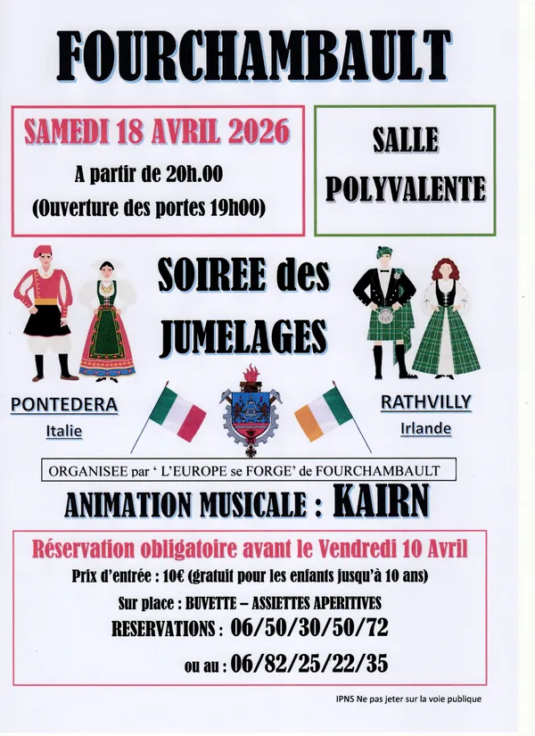 Soirée des jumelages Irlande et Italie