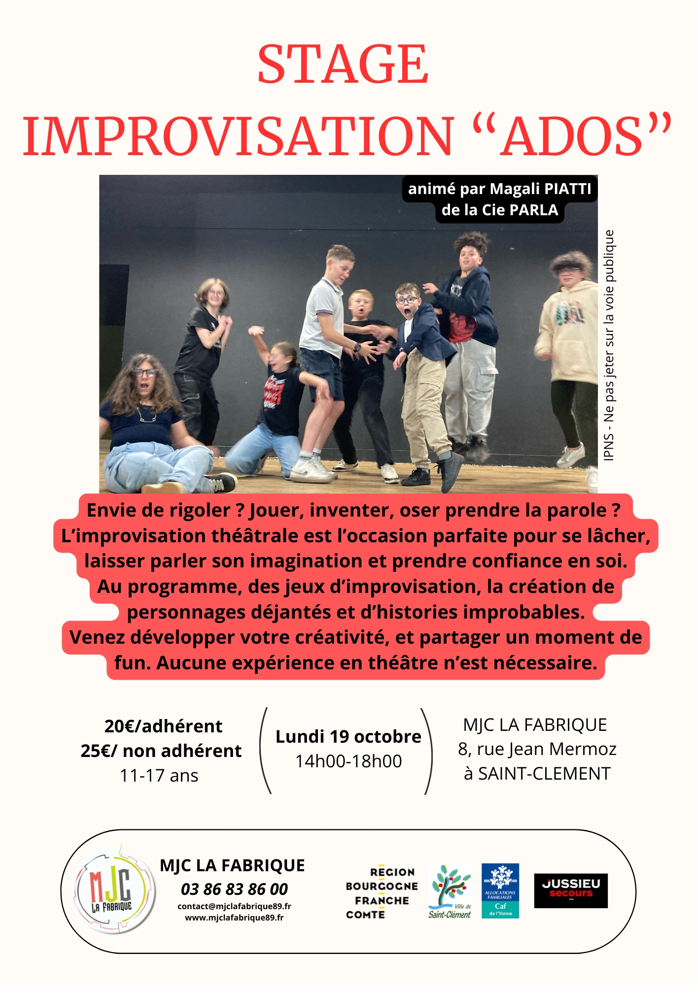 Stage improvisation "ados"