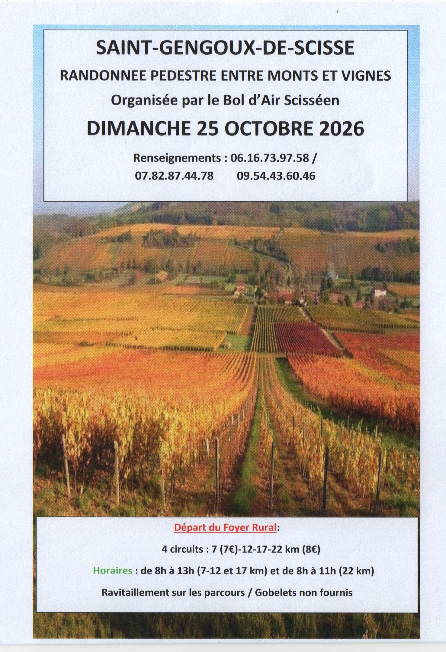 Randonnée Pédestre entre Monts et Vignes