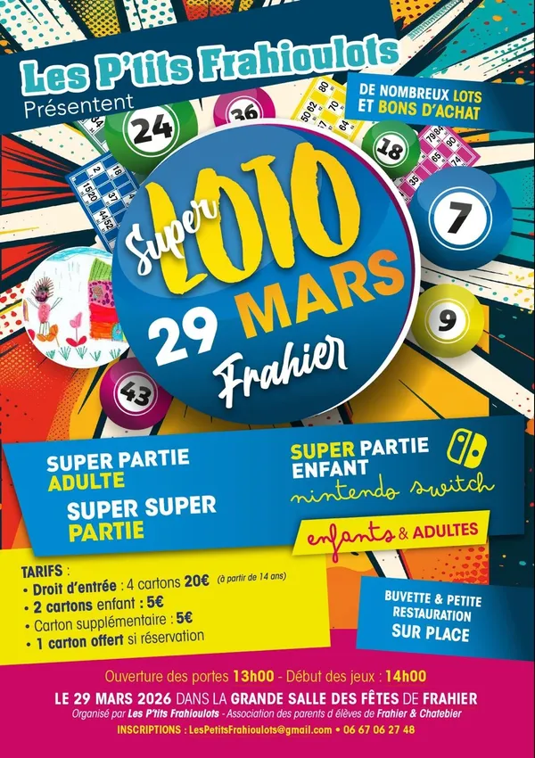 SUPER LOTO de l'association "Les P'tits Frahioulots"