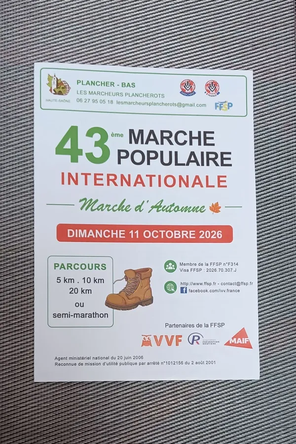 43ème Marche d'Automne des Marcheurs Plancherots