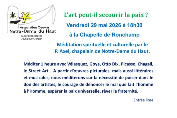 Médiation spirituelle à la Chapelle de Ronchamp