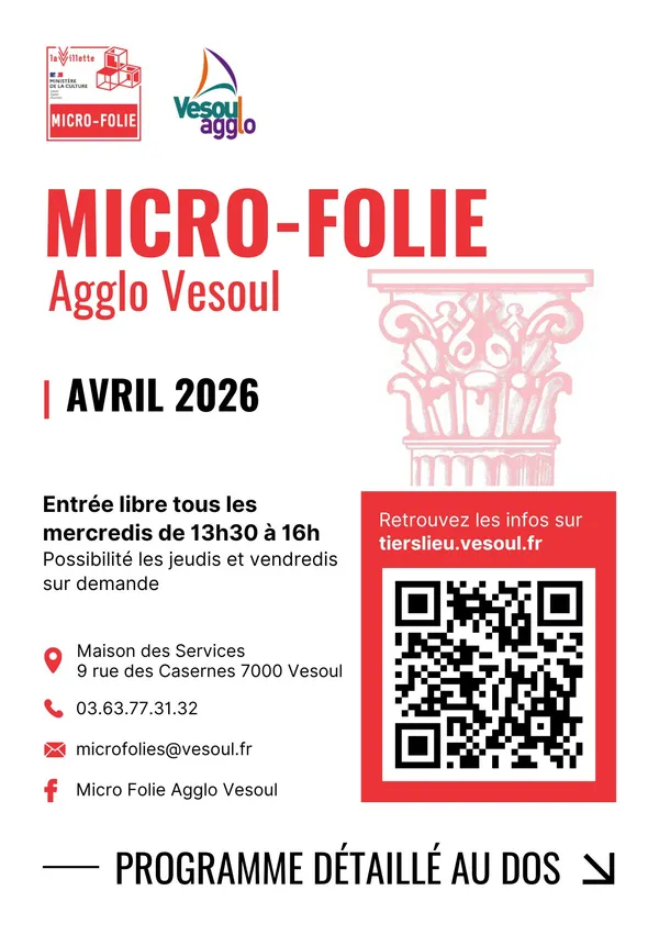 Programme rendez-vous Avril 2026 : Micro-folie
