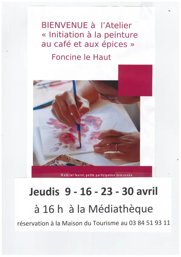 Atelier peinture au café et aux épices