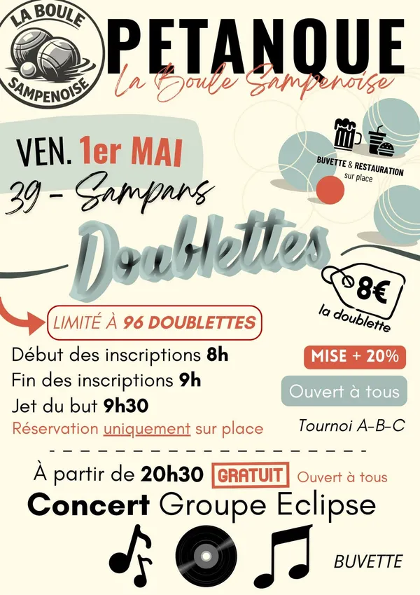 Concours Pétanque & Concert Groupe Eclip's