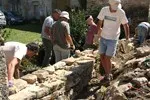Restauration d'un mur maçonné à la chaux