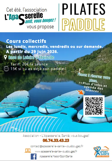 Séances de pilates sur paddle