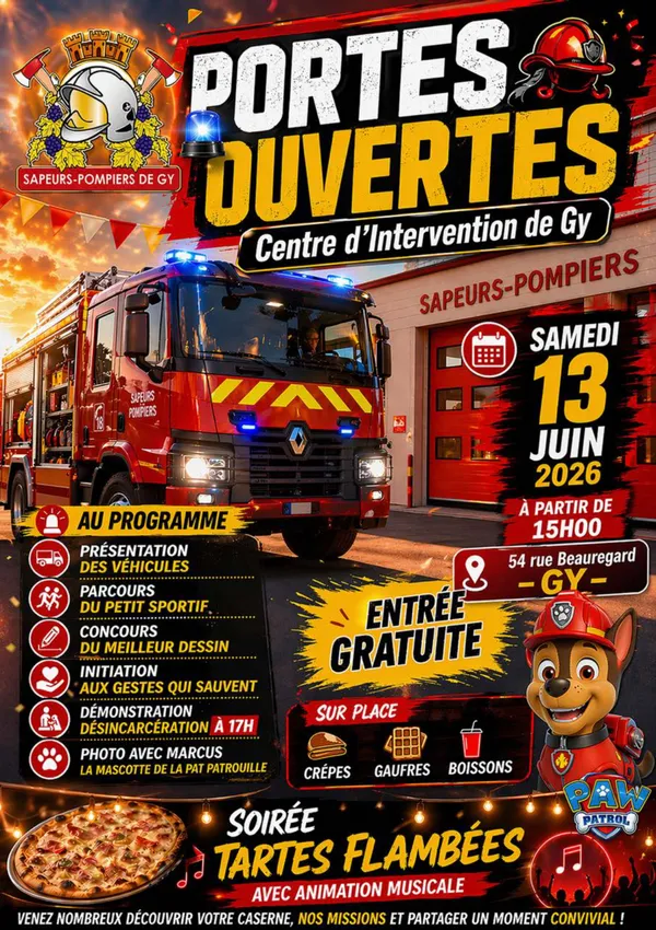 Portes ouvertes – Sapeurs‑Pompiers de Gy