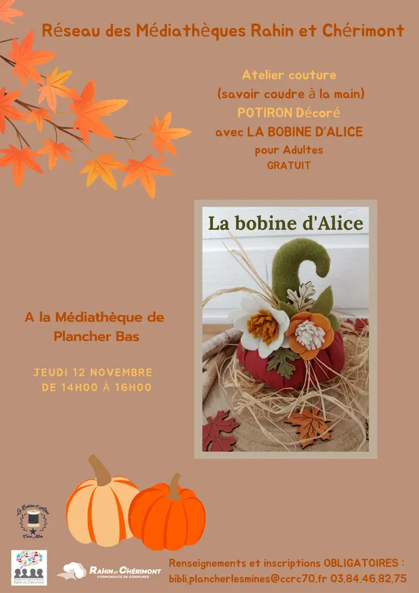 Atelier couture potiron