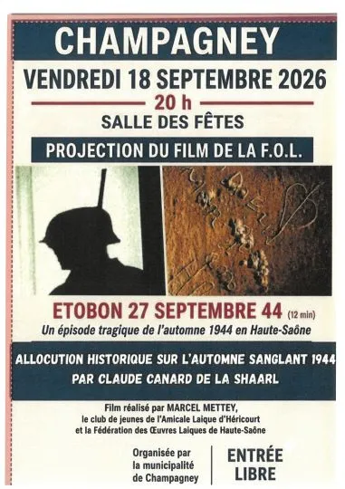 Projection du film " Étobon 27 septembre 44 "