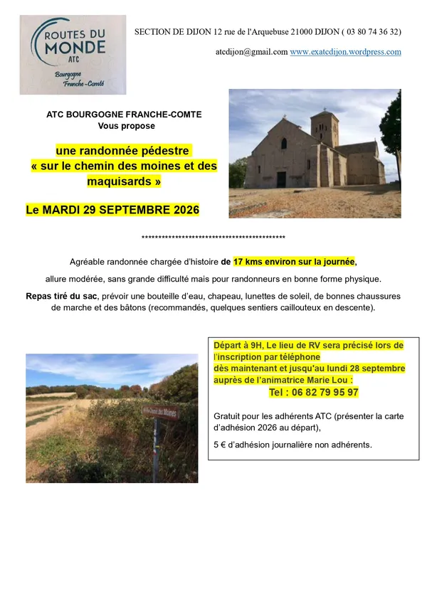 Randonnée accompagnée « sur le chemin des moines et des maquisards »