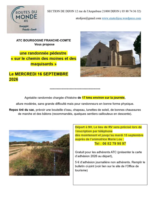 Randonnée accompagnée « Sur le chemin des moines et des maquisards »
