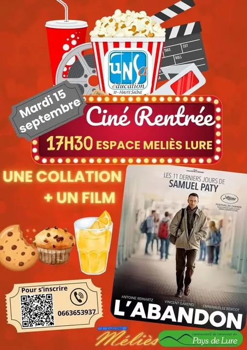 ciné rentrée, film L'Abandon (film sur Samuel Paty)