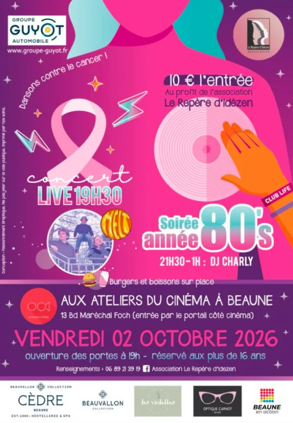 Soirée Années 80 - au profit de l'association Le Repère d'Idézen