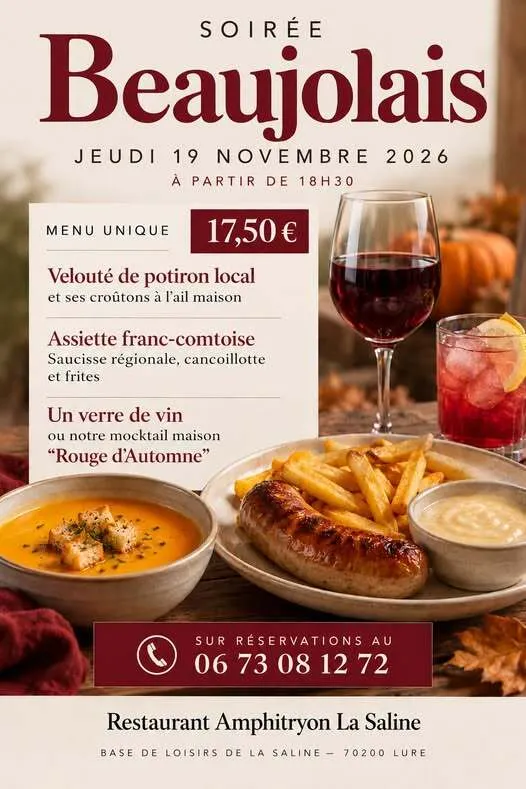 Soirée Beaujolais – Restaurant Amphitryon La Saline